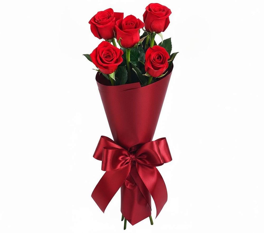 Букет 5 Красных роз Эдлесс Лав в Михайловской Слободе