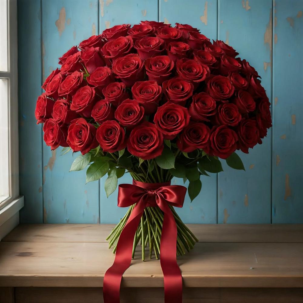 Букет Красные розы Блэк Меджик в Михайловской Слободе