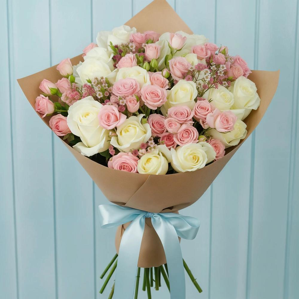 Букет цветов из: Розы в Михайловской Слободе