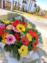 Букет цветов из:  Герберы #REPLACE_PRED# Михайловской Слободе