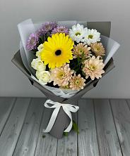 Букет цветов из:  Розы, Герберы и Хризантемы в Михайловской Слободе