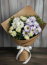 Букет цветов из:  Хризантемы и Розы в Михайловской Слободе