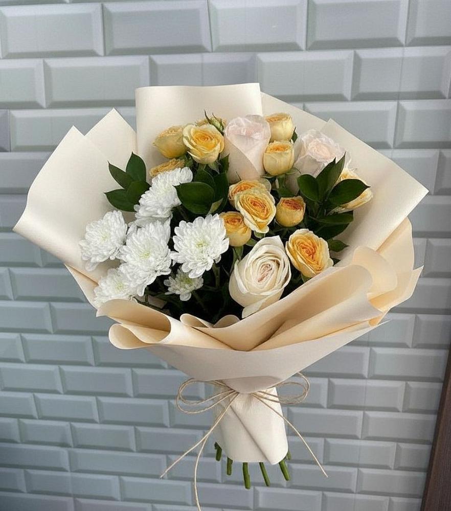 Букет цветов из: Розы и Хризантемы в Михайловской Слободе