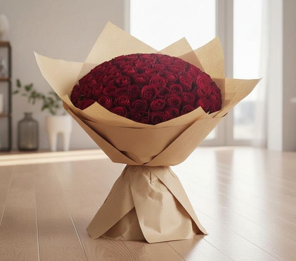 Букет 101 Красная роза в Михайловской Слободе