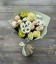 Букет цветов из:  Альстромерии, Розы и Хризантемы в Михайловской Слободе
