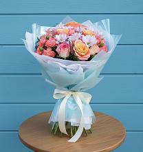 Букет цветов из:  Хризантемы и Розы #REPLACE_PRED# Михайловской Слободе