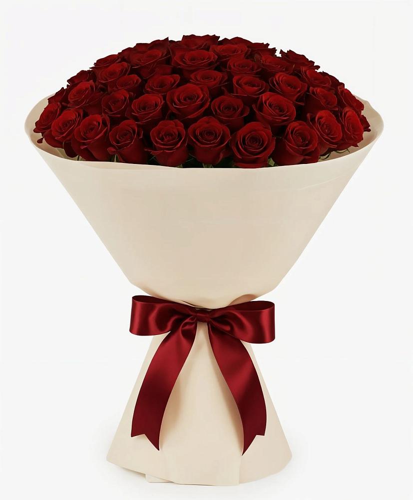 Букет 101 Бордовая роза Блэк Бакарра в Михайловской Слободе